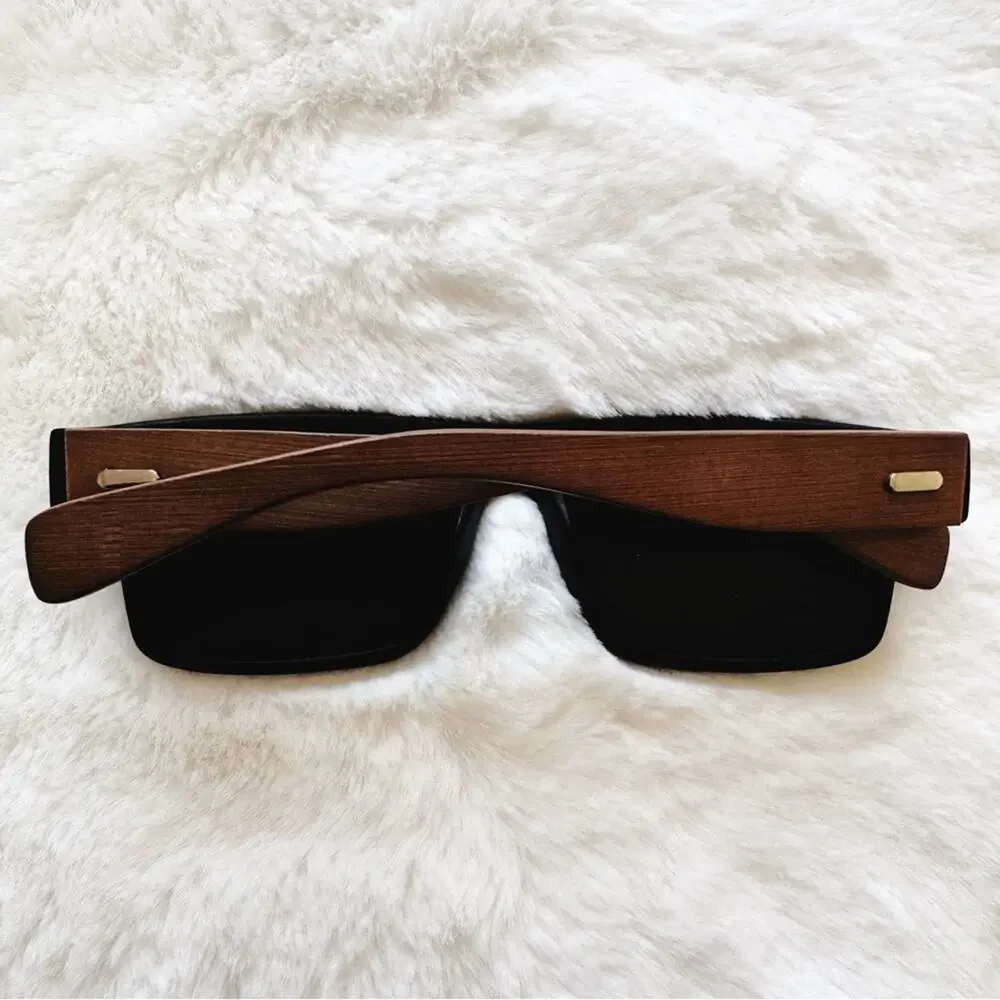 Jensen Black & Dark Wood Sunglasses